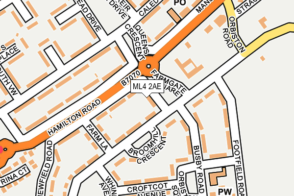 ML4 2AE map - OS OpenMap – Local (Ordnance Survey)