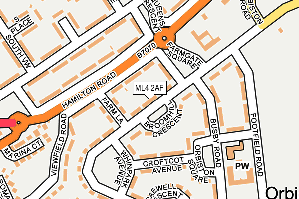 ML4 2AF map - OS OpenMap – Local (Ordnance Survey)