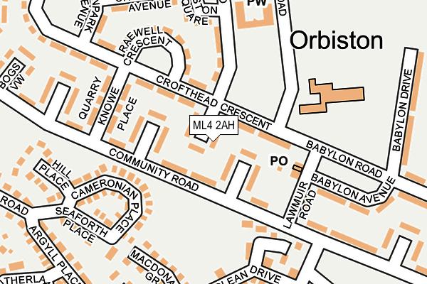 ML4 2AH map - OS OpenMap – Local (Ordnance Survey)