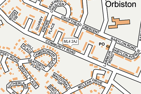 ML4 2AJ map - OS OpenMap – Local (Ordnance Survey)