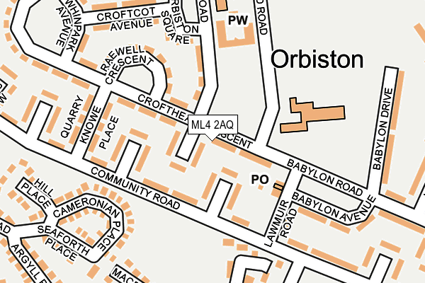 ML4 2AQ map - OS OpenMap – Local (Ordnance Survey)