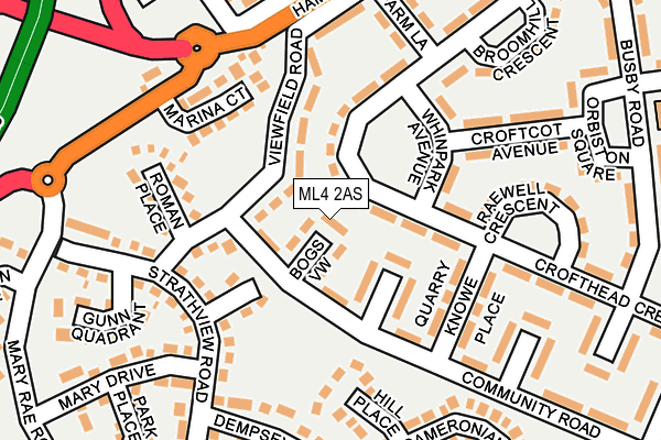 ML4 2AS map - OS OpenMap – Local (Ordnance Survey)