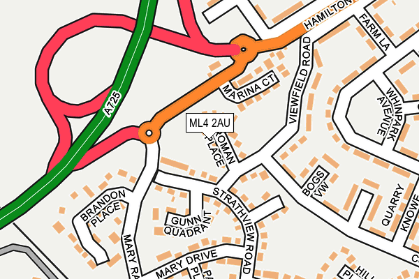 ML4 2AU map - OS OpenMap – Local (Ordnance Survey)