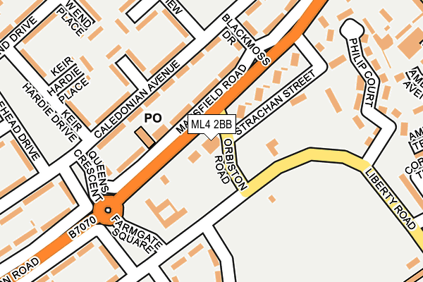 ML4 2BB map - OS OpenMap – Local (Ordnance Survey)