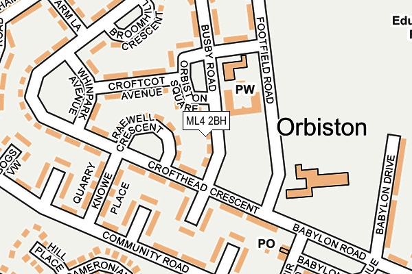 ML4 2BH map - OS OpenMap – Local (Ordnance Survey)