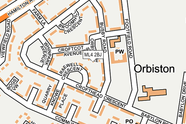ML4 2BJ map - OS OpenMap – Local (Ordnance Survey)