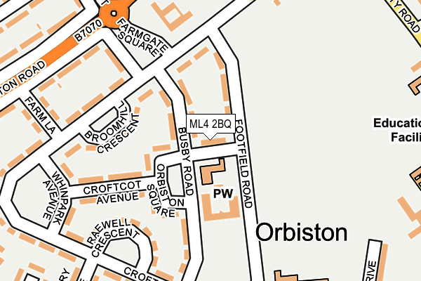 ML4 2BQ map - OS OpenMap – Local (Ordnance Survey)
