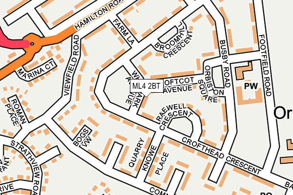 ML4 2BT map - OS OpenMap – Local (Ordnance Survey)