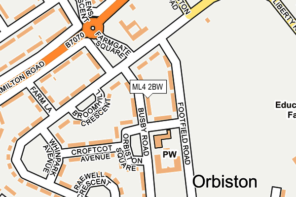 ML4 2BW map - OS OpenMap – Local (Ordnance Survey)