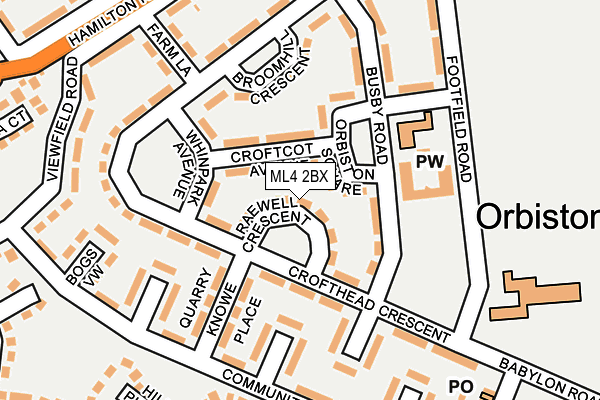 ML4 2BX map - OS OpenMap – Local (Ordnance Survey)