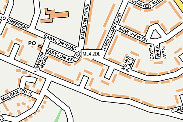 ML4 2DL map - OS OpenMap – Local (Ordnance Survey)