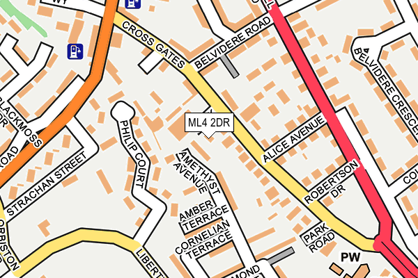 ML4 2DR map - OS OpenMap – Local (Ordnance Survey)