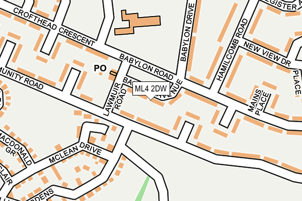 ML4 2DW map - OS OpenMap – Local (Ordnance Survey)