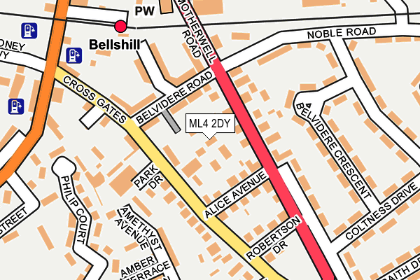 ML4 2DY map - OS OpenMap – Local (Ordnance Survey)