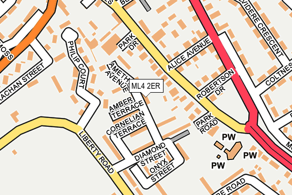 ML4 2ER map - OS OpenMap – Local (Ordnance Survey)