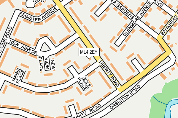 ML4 2EY map - OS OpenMap – Local (Ordnance Survey)
