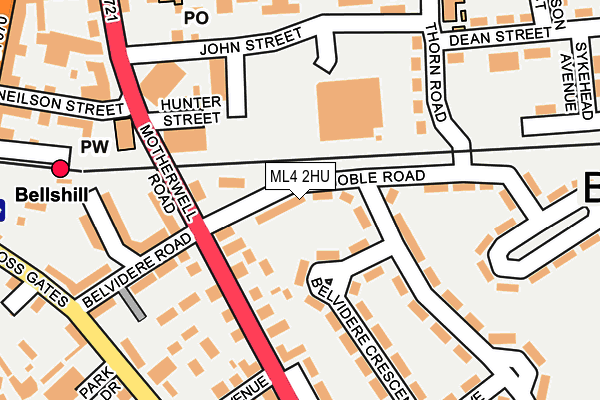ML4 2HU map - OS OpenMap – Local (Ordnance Survey)