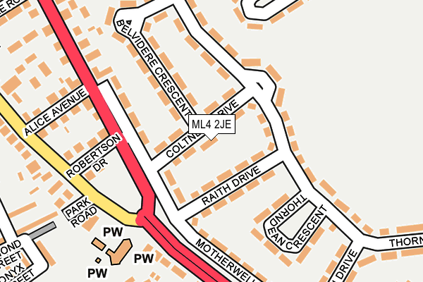 ML4 2JE map - OS OpenMap – Local (Ordnance Survey)