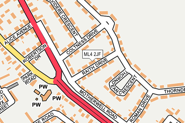 ML4 2JF map - OS OpenMap – Local (Ordnance Survey)