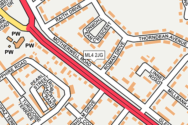 ML4 2JG map - OS OpenMap – Local (Ordnance Survey)