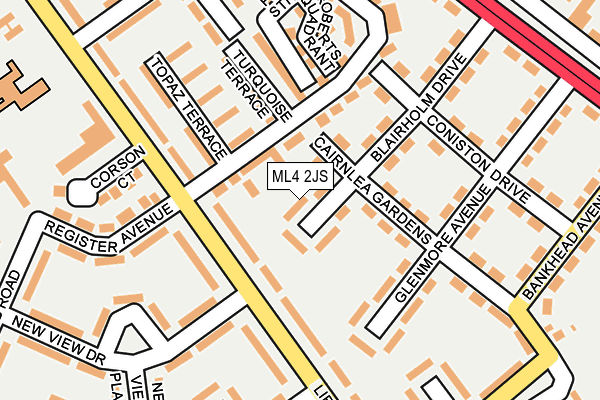 ML4 2JS map - OS OpenMap – Local (Ordnance Survey)