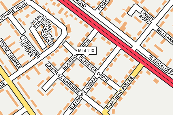 ML4 2JX map - OS OpenMap – Local (Ordnance Survey)