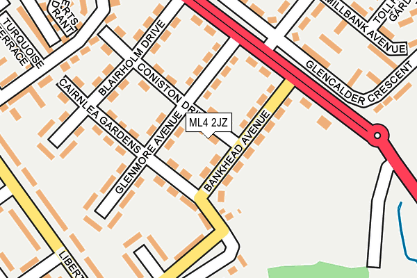 ML4 2JZ map - OS OpenMap – Local (Ordnance Survey)
