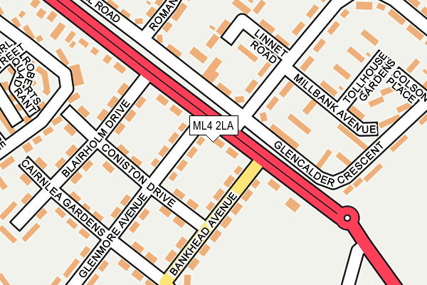 ML4 2LA map - OS OpenMap – Local (Ordnance Survey)