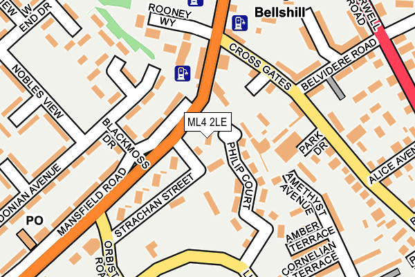 ML4 2LE map - OS OpenMap – Local (Ordnance Survey)