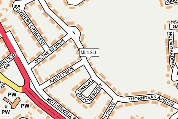 ML4 2LL map - OS OpenMap – Local (Ordnance Survey)