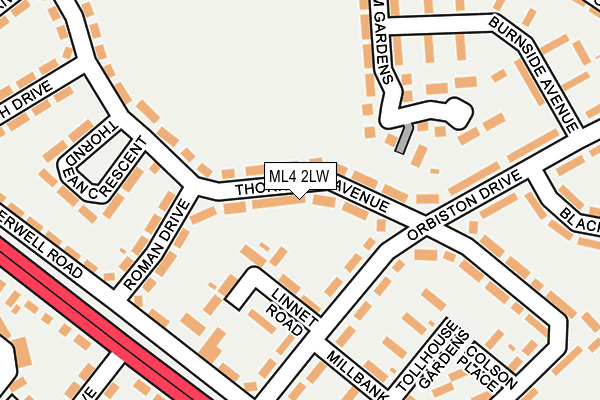 ML4 2LW map - OS OpenMap – Local (Ordnance Survey)