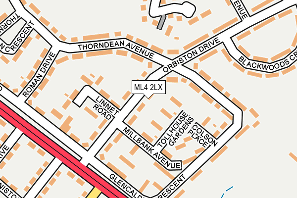 ML4 2LX map - OS OpenMap – Local (Ordnance Survey)
