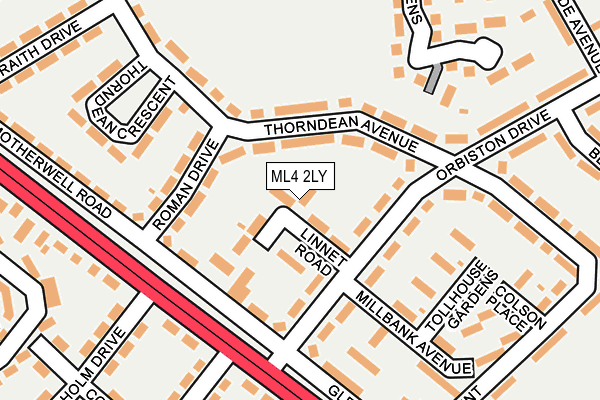 ML4 2LY map - OS OpenMap – Local (Ordnance Survey)