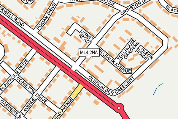 ML4 2NA map - OS OpenMap – Local (Ordnance Survey)