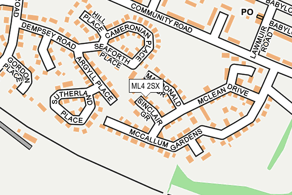 ML4 2SX map - OS OpenMap – Local (Ordnance Survey)