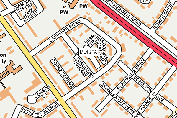 ML4 2TA map - OS OpenMap – Local (Ordnance Survey)