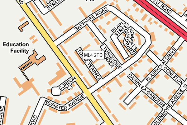 ML4 2TD map - OS OpenMap – Local (Ordnance Survey)