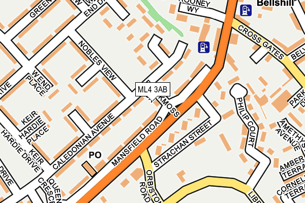 ML4 3AB map - OS OpenMap – Local (Ordnance Survey)