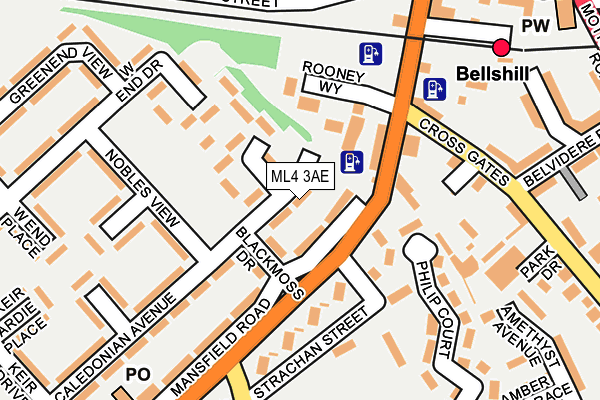 ML4 3AE map - OS OpenMap – Local (Ordnance Survey)