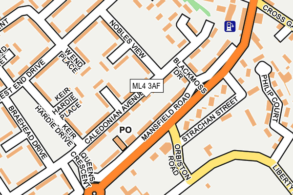 ML4 3AF map - OS OpenMap – Local (Ordnance Survey)
