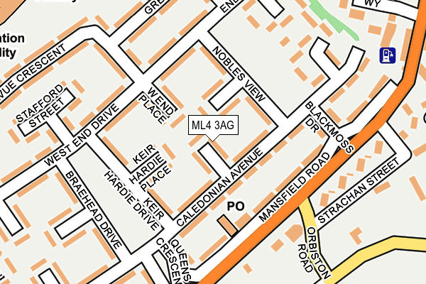 ML4 3AG map - OS OpenMap – Local (Ordnance Survey)