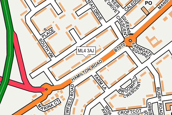 ML4 3AJ map - OS OpenMap – Local (Ordnance Survey)