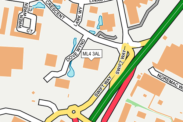 ML4 3AL map - OS OpenMap – Local (Ordnance Survey)