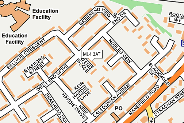 ML4 3AT map - OS OpenMap – Local (Ordnance Survey)