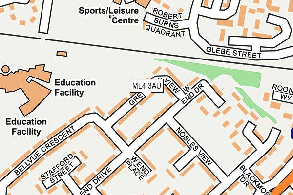 ML4 3AU map - OS OpenMap – Local (Ordnance Survey)