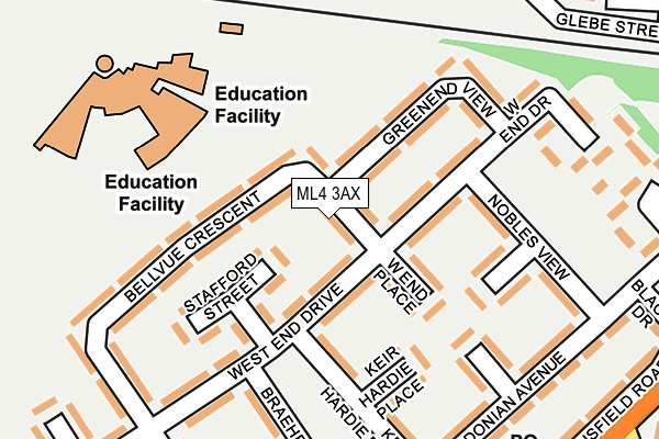 ML4 3AX map - OS OpenMap – Local (Ordnance Survey)