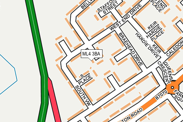ML4 3BA map - OS OpenMap – Local (Ordnance Survey)