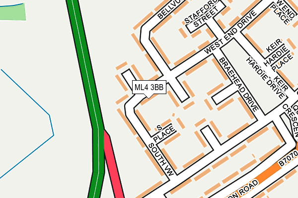 ML4 3BB map - OS OpenMap – Local (Ordnance Survey)