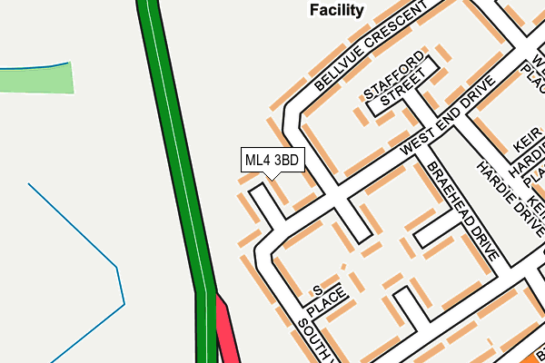 ML4 3BD map - OS OpenMap – Local (Ordnance Survey)