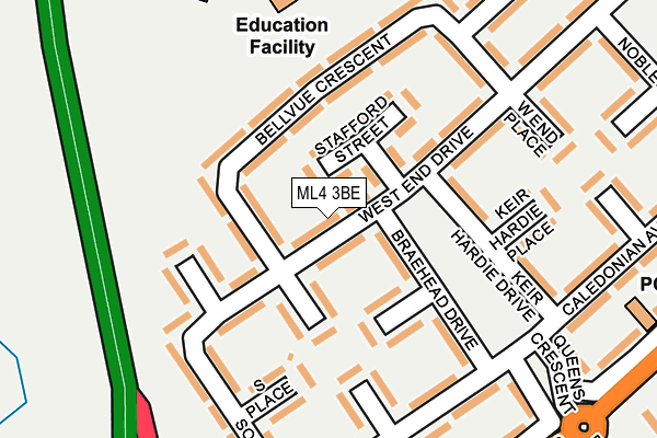 ML4 3BE map - OS OpenMap – Local (Ordnance Survey)